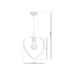 Milagro MLP9950 AMORE WHITE висяща лампа 1xE27
