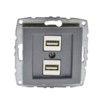 Vito MN-500-002405-178 MONO DESPINA Механизъм двойно USB зарядно Антрацит