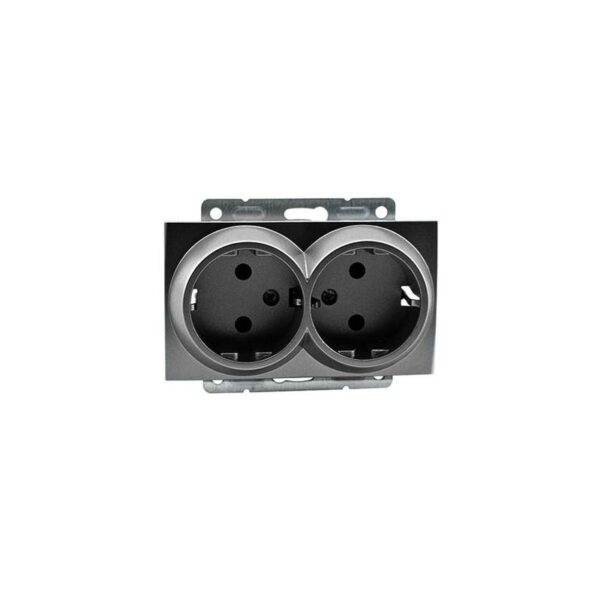 Vito MN-500-002404-120 DESPINA Механизъм Контакт двоен заземен Антрацит