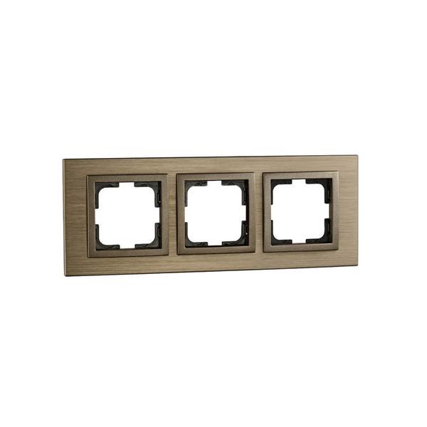 mono-style-aluminium-trojna-ramka-bronz.jpg Vito MN-107-810000-162 MONO Style Aluminium Тройна рамка Бронз