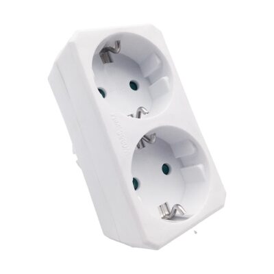 Vito 8002870 MULTISOCKET DUPLO-S 16A 3680W WHITE EARTH-LINE SHUTTER PLUG+2xSOCKET