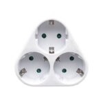 Vito 8002840 MULTISOCKET TRIPLO-R 16A 3680W WHITE EARTH-LINE SHUTTER PLUG+3xSOCKET