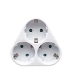 Vito 8002840 MULTISOCKET TRIPLO-R 16A 3680W WHITE EARTH-LINE SHUTTER PLUG+3xSOCKET