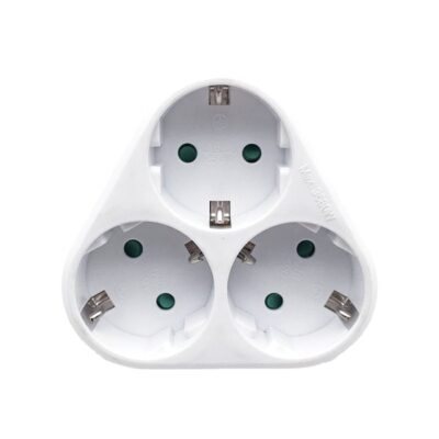 Vito 8002840 MULTISOCKET TRIPLO-R 16A 3680W WHITE EARTH-LINE SHUTTER PLUG+3xSOCKET