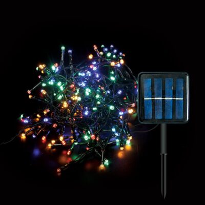 Vito 5620600 SOLAR DECORATIVE LED LIGHTING NATALE-8 200LED MULTICOLOR 10M 1.2V IP44 GREEN CHRISTMAS