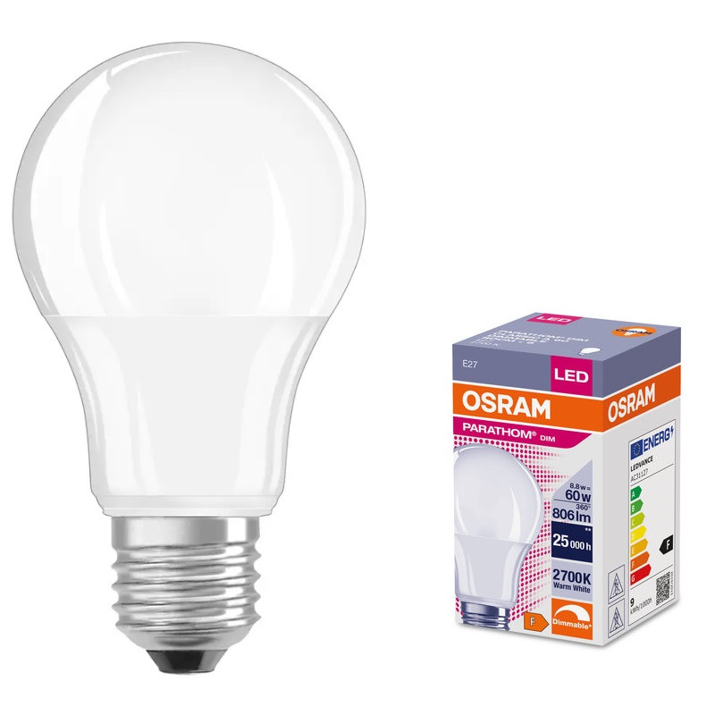 parathom-dim-cla60-9w-827-230vfr-e27.jpg Ledvance 4099854043970 LED ЛАМПА PARATHOM DIM CLA60 9W/827 230VFR E27
