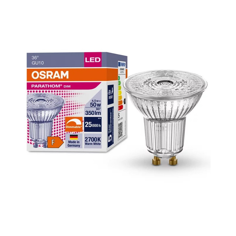 parathom-dim-par16-50-36-59w-927-gu10.jpg Ledvance 4058075608337 LED ЛАМПА PARATHOM DIM PAR16 50 36° 4.5W/927 GU10