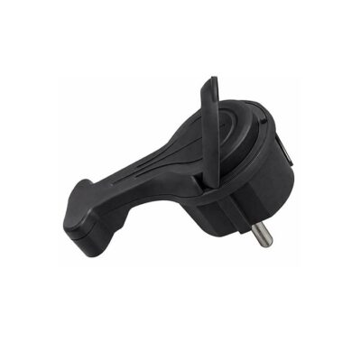 Vito 8002910 PLUG WITH HANDLE SLIMMY 16A 250V BLACK EARTH FLAT SCHUKO