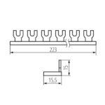 Kanlux 24210 Съединителна медна шина с клеми - вилици KBB KBBU-1x12
