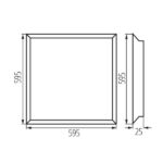 Kanlux 33177 LED панел за скрит монтаж BLINGO LED BLINGO TN38W 6060 NW