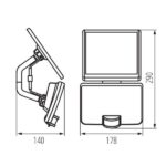 Kanlux 36605 Соларно LED осветително тяло FL SOLNAR SLR FL SOLNAR SLR 8W NW-B