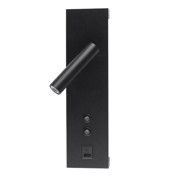Vito 2103260 READING LIGHT LINATE-C 12W 3000K 770Lm BLACK 300*80*142 TYPE-C+USB