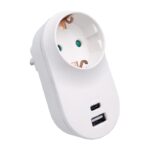 Vito 8002820 SOCKET UNIX-C 16A 3680W 2xUSB-3.1A WHITE EARTH-LINE SHUTTER PLUG+SOCKET