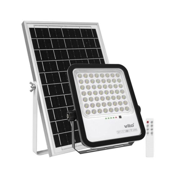 Vito 3210220 Соларен LED прожектор SAHARA 250W 2750Lm 6000K (студено бяла светлина). IP65. с 5m кабел