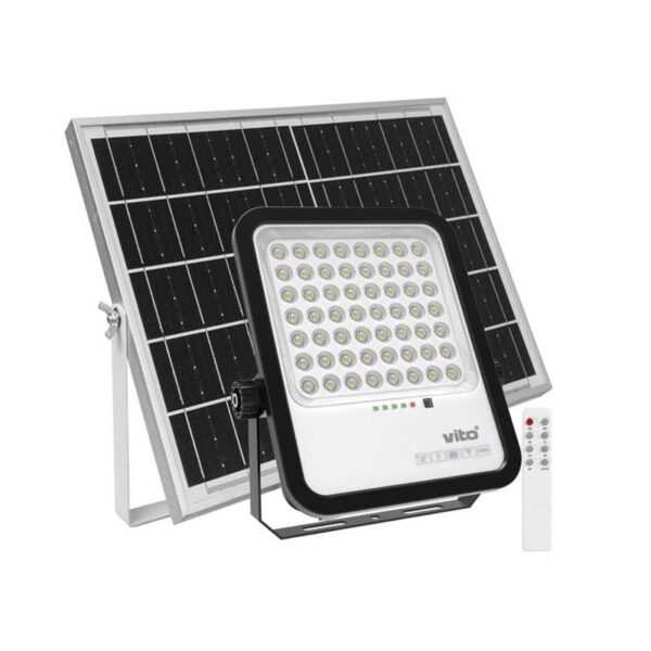 Vito 3210230 Соларен LED прожектор SAHARA 300W 3300Lm 6000K (студено бяла светлина). IP65. с 5m кабел