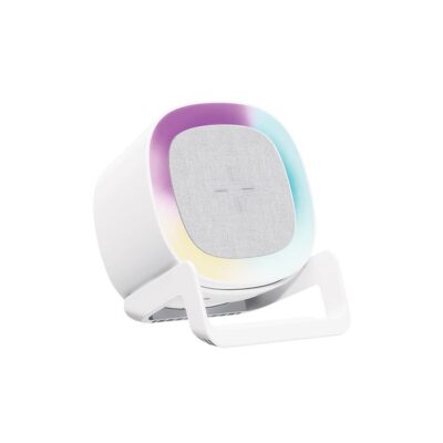 Vito 5901040 BT КОЛОНКА SOUNDLIGHT 4IN1 15W ГОВОРИТЕЛ БЪРЗО БЕЗЖИЧНО ЗАРЕЖДАНЕ ПОСТАВКА ЗА ТЕЛЕФОН БЯЛА