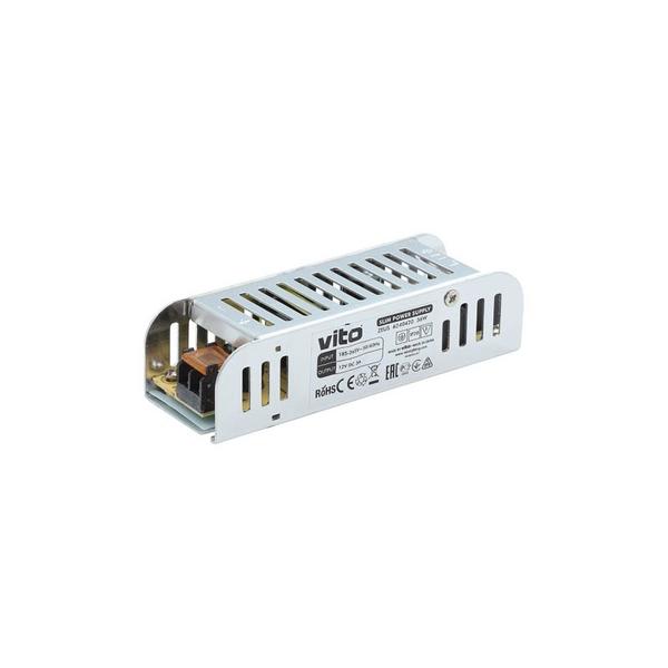 transformer-zeus-12vdc-3a-36w-slim-ps-6240420-vito.jpg VITO 6240420 Захранващ Тансформатор 220V-12V 36W 3A ZEUS SLIM PS IP20