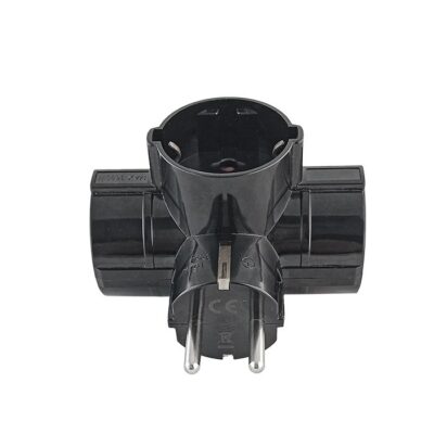 Vito 8002541 TRIPPLE SOCKET TRIPLO 16A 3680W BLACK EARTH-LINE SHUTTER