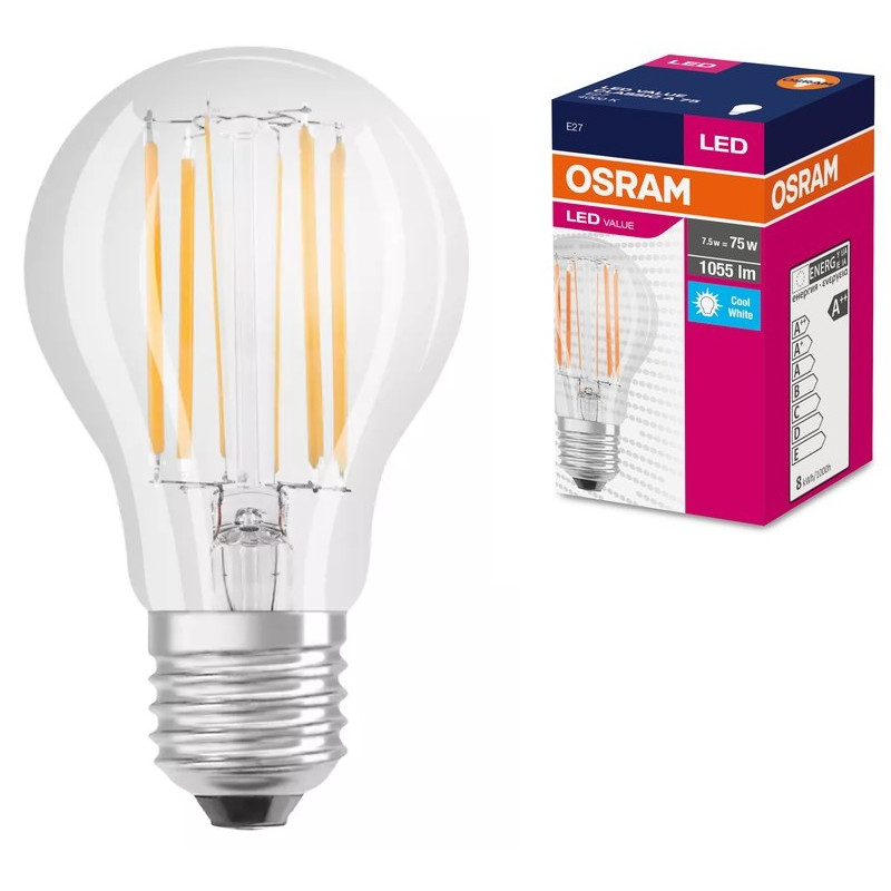 value-filament-cla75-1055lm-840-e27.jpg Ledvance 4058075288683 LED ЛАМПА VALUE FILAMENT CLA75 1055lm/840 E27
