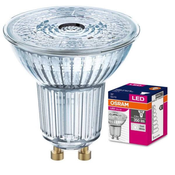 Ledvance 4058075817715 LED ЛАМПА VALUEPAR16 50 4.3W/865 230V GU10 FS1