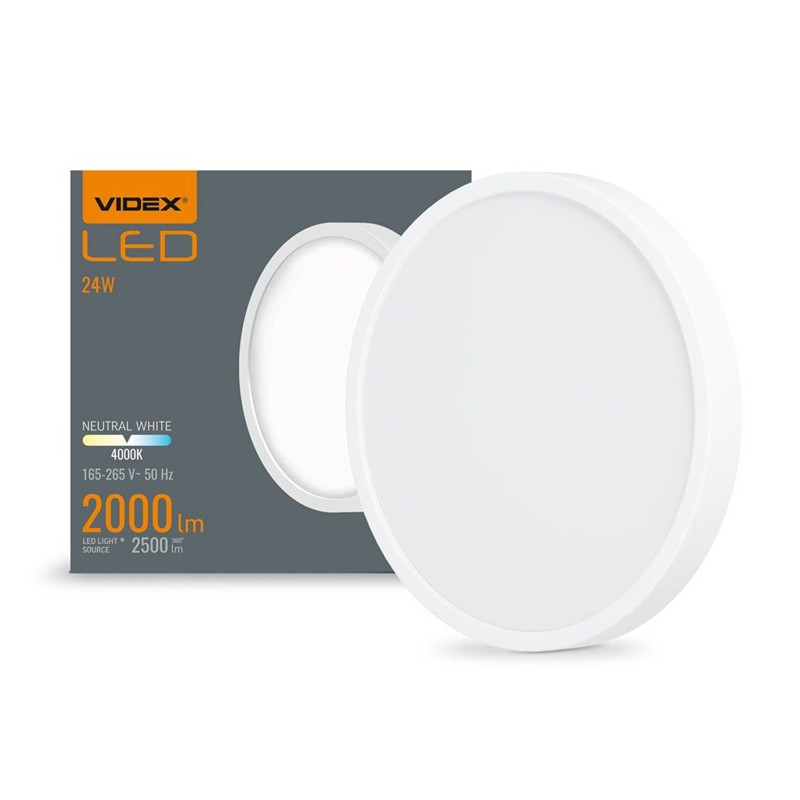 videx-vle-dlrs-244-surface-frame-rd-24w-4k-wh.jpg Videx 5904405540749 LED LAMPA VLE-DLRS-244 SURFACE FRAME RD 24W/4K/WH