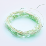 ACA Lighting X01100512 100 LED гирлянд зелена светлина сребриста медна тел адаптер 3V DC 8 функции IP44 10м + 3м 1.8W
