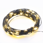 ACA Lighting X0120141 20 LED гирлянд топла бяла светлина черна медна тел батерии 2×AA IP20 2м + 10см 1.2W