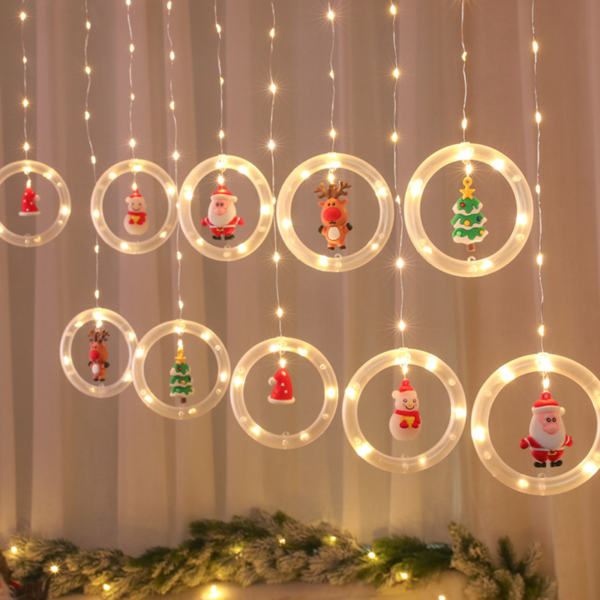 ACA Lighting X041251627 Коледни ледени висулки 125 топли LED 3м × 0.5м USB режим постоянен и премигване IP20 кабел 2.5 м