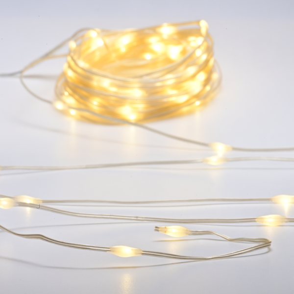 ACA Lighting X0430012261 SKIN LINE лампа – 300 LED топла светлина адаптер 8 функции IP44 30м 2м прозрачен кабел