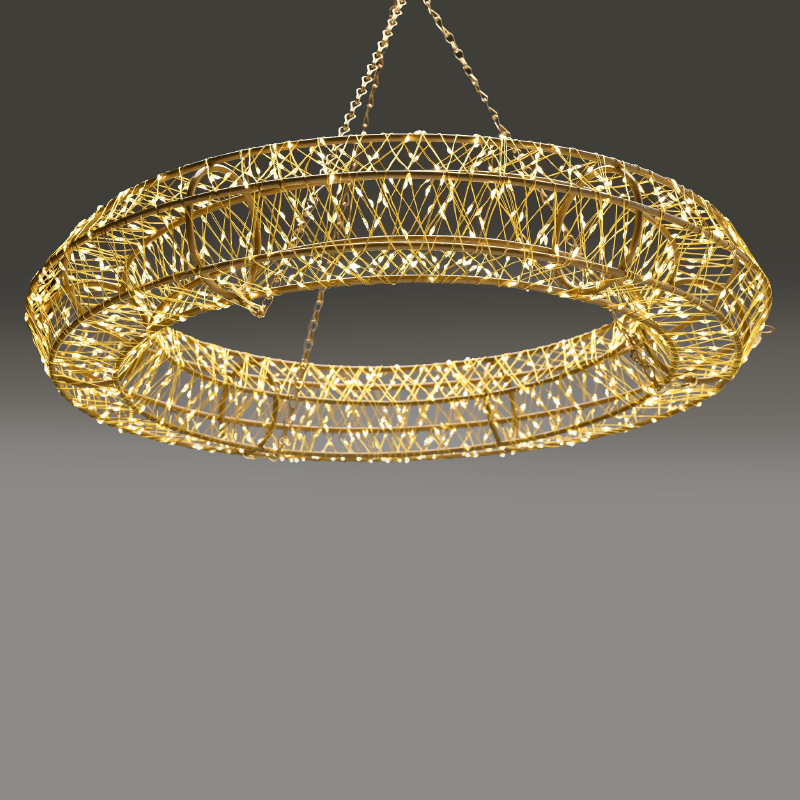 x05128801535.png ACA Lighting X05128801535 3D метален мотив – пръстен 12 480 LED медна тел топла светлина IP44 адаптер 3V DC верига 70см + куки 5м кабел