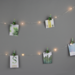 ACA Lighting X05251112 12 щипки коледни елхи – 25 LED топла светлина сребриста медна тел батерии 3×AA IP20 240 + 30см прозрачен кабел