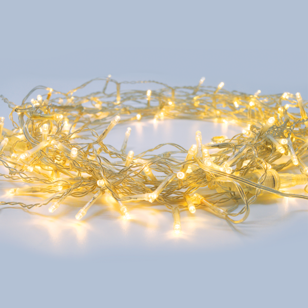 ACA Lighting X0620112 20 LED гирлянд батерии 2×AA топла бяла светлина постоянен режим IP20 190 + 30см прозрачен кабел