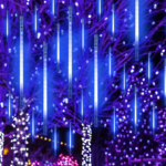 ACA Lighting X06240235 Snowdrop – 240 студена светлина 30 × 8 капки дължина 50см батерии 3×AA таймер 6 18 IP44 2.8м + 40см кабел