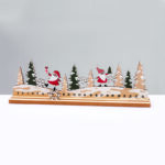 ACA Lighting X063361 Дървен мотив – XMAS с Дядо Коледа 33×5×10см
