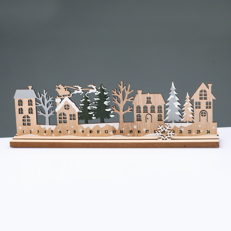 x063362.jpg ACA Lighting X063362 Дървен мотив – XMAS с дървета 33×5×10см