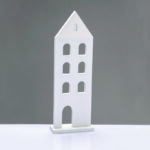 ACA Lighting X063367 Дървен декоративен мотив – бяла къща 11.5×5×33.5см