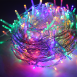 ACA Lighting X0650312 50 LED гирлянд батерии 2×AA RGB постоянен режим IP20 490 + 30см прозрачен кабел