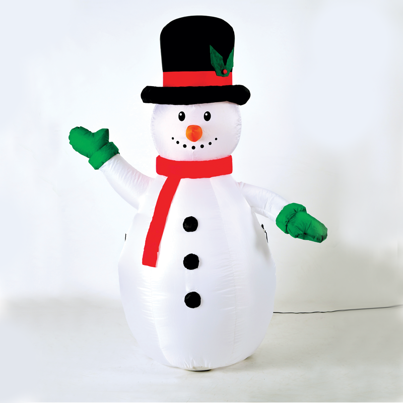 x07003439.png ACA Lighting X07003439 Надуваем снежен човек 1 LED адаптер 12V RGB IP44 H180см 2м зелен кабел