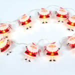 ACA Lighting X07101124 Пластмасов дядо Коледа – 10 LED батерии 2×AA топла светлина IP20 135 + 30см прозрачен кабел