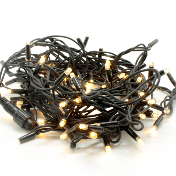 ACA Lighting X081001314 100 LED гумен кабел топла светлина свързваемо (макс 20) разстояние 10см 10м IP65 1.5м кабел