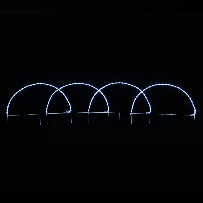 x081242221.png ACA Lighting X081242221 5 арки – 124 LED 5.2м лента студено бяло флаш IP44 86×57см 1.3м кабел