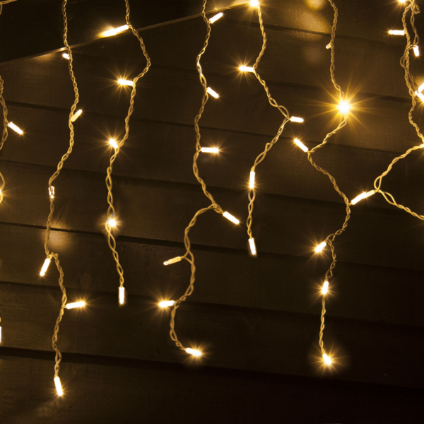 ACA Lighting X081441414 144 LED гумен дъжд светлина топла бяла светлина свързваемо (макс 20) постоянен режим IP44 300×60см 1.5м кабел