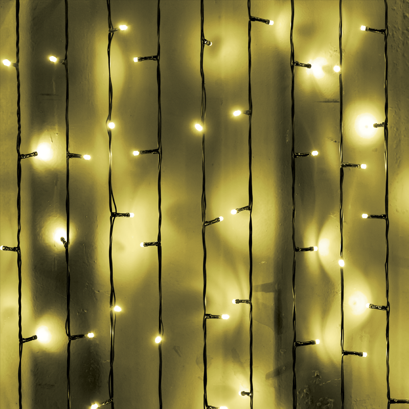 x08240131n.png ACA Lighting X08240131N 240 LED гумена завеса топла светлина свързваемо (макс 8) постоянен режим IP65 200×100см 1.5м кабел