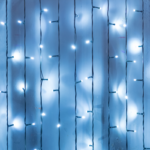 ACA Lighting X08240231N 240 LED гумена завеса студена светлина свързваемо (макс 8) постоянен режим IP65 200×100см 1.5м кабел