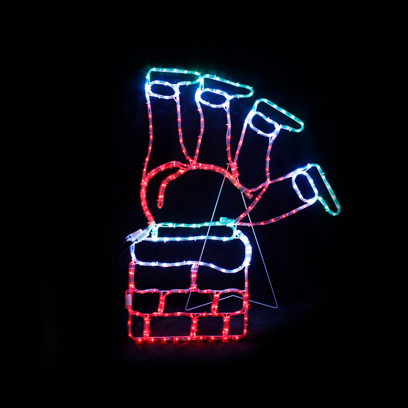 x082643218.png ACA Lighting X082643218 Санта катери комин – 264 LED 11м лента мултиколор флаш контролер IP44 200×51см 1.5м кабел