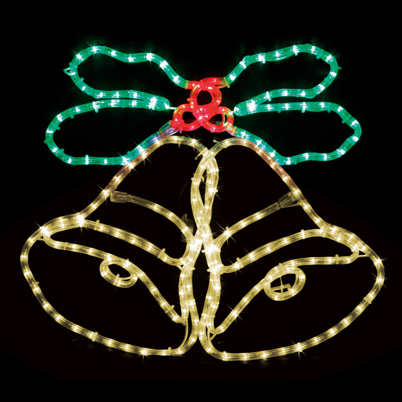 x0828811112.png ACA Lighting X0828811112N Двойни камбани – 288 LED 8м въжена лента червено зелено жълто IP65 75×58см 1.5м кабел