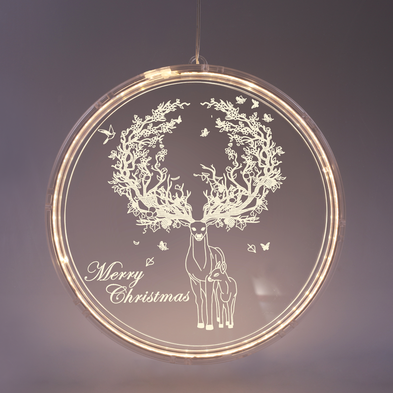 x08361254.png ACA Lighting X08361254 3D акрилен елен – 36 топли LED постоянно IP20 21×21.6см USB кабел