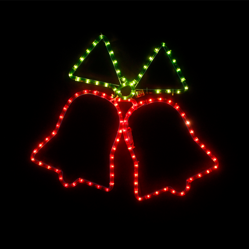 x083633112.png ACA Lighting X083633112 Двойни камбани – 108 rice bulbs 3м 2-жилна лента зелено червено флаш IP44 55×55см 1.5м кабел