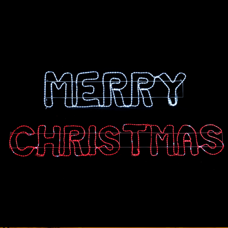 x0893632219.png ACA Lighting X0893632219 MERRY CHRISTMAS – 936 LED 26м въжена лента бяло червено флаш IP65 160×40.5см 1.5м кабел