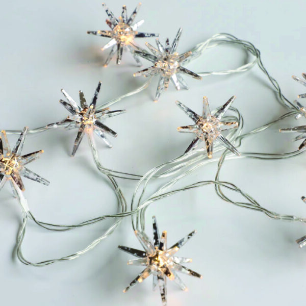 ACA Lighting X09101121 Stardust – 10 LED гирлянд топла светлина батерии 2×AA (не са включени) IP20 1.35м + 30см прозрачен кабел